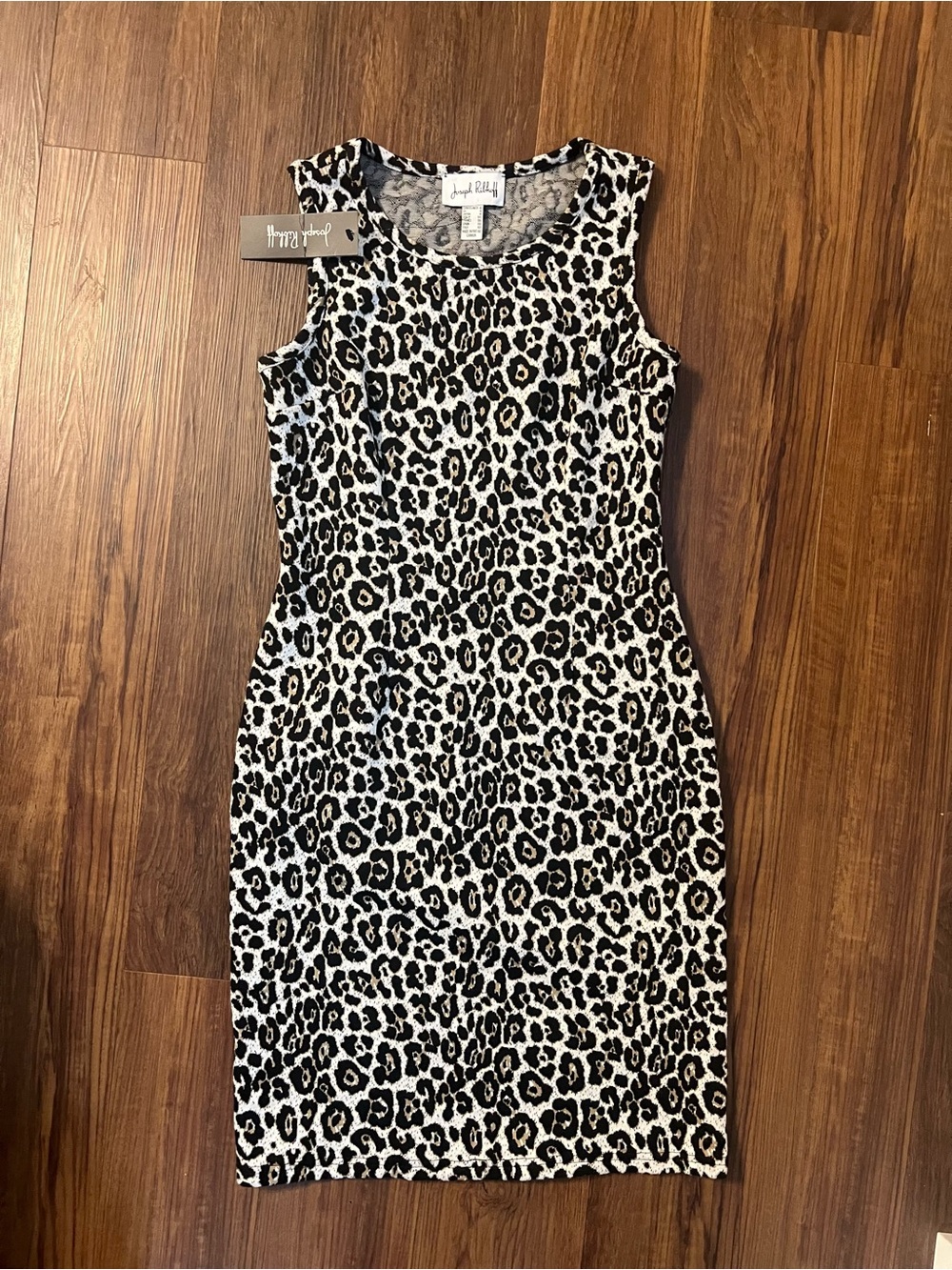 New Joseph Ribkoff Cheetah Animal Print Sheath Dress size 6